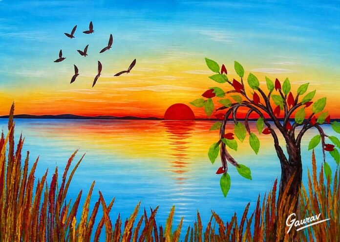 Sun Set Painting