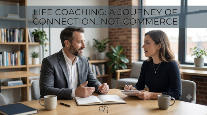 Gaurav Kumar having a warm, face-to-face conversation with someone sharing their life story in a comfortable meeting space.